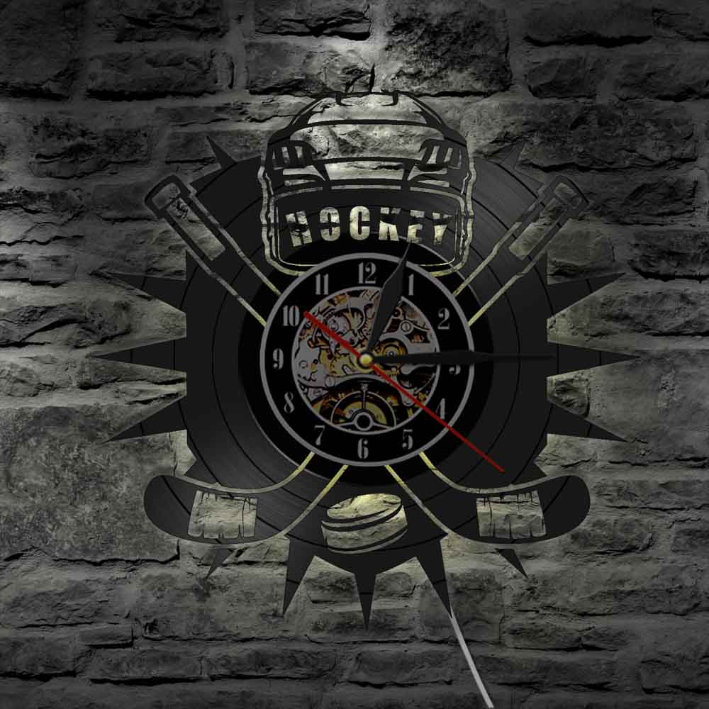 Hockey Vinyl Record Wall Clock