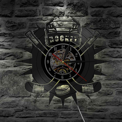 Hockey Vinyl Record Wall Clock