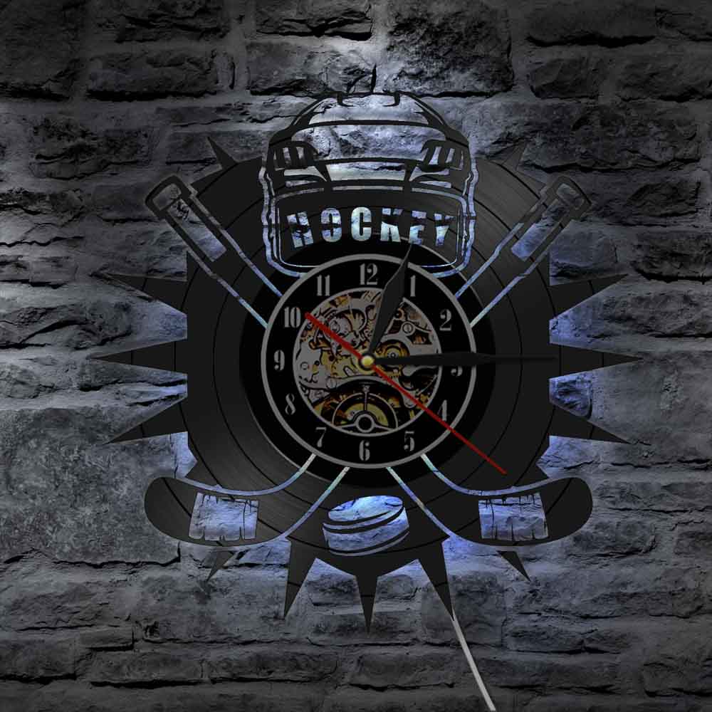 Hockey Vinyl Record Wall Clock