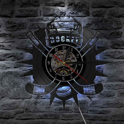 Hockey Vinyl Record Wall Clock