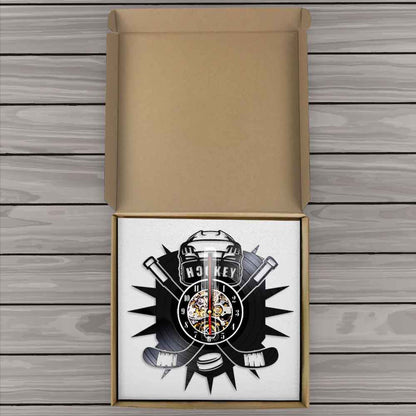 Hockey Vinyl Record Wall Clock