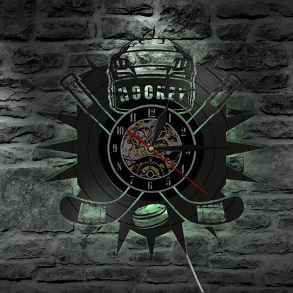 Hockey Vinyl Record Wall Clock