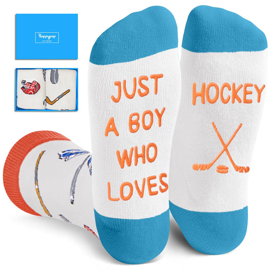 HAPPYPOP Hockey Gifts For Boys Kids - Field Ice Hockey Gifts Hockey Goalie Player Fan Gifts Kids Boys Hockey Socks Hockey Stocking Stuffers