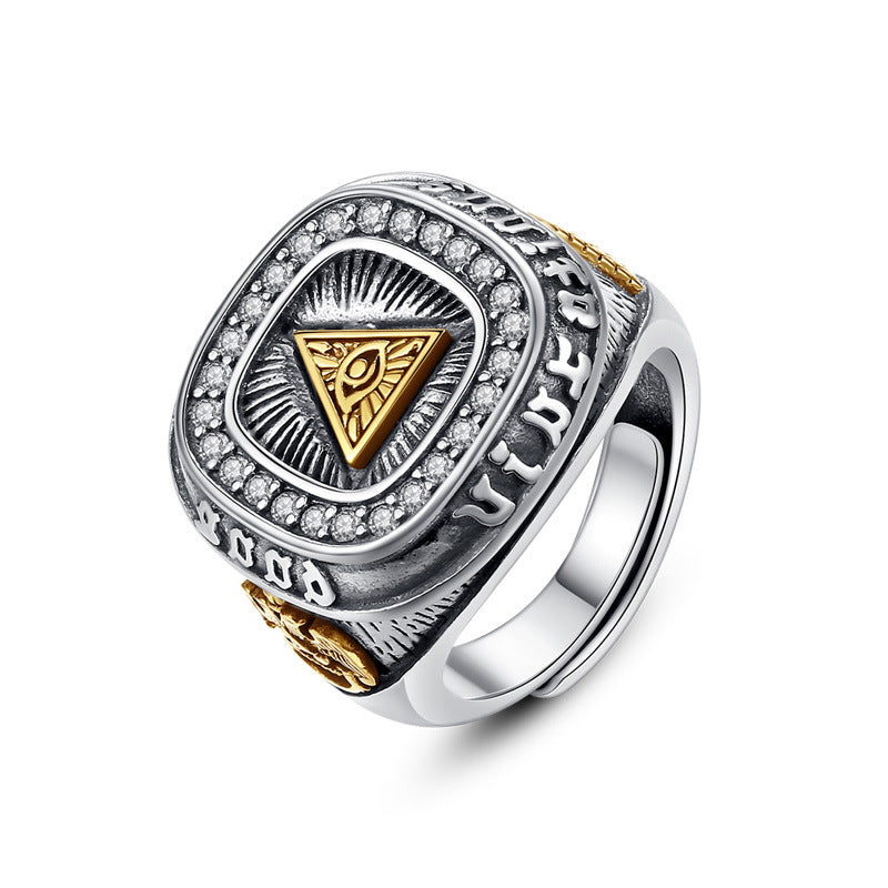 S925 Silver Eye of Providence Ring