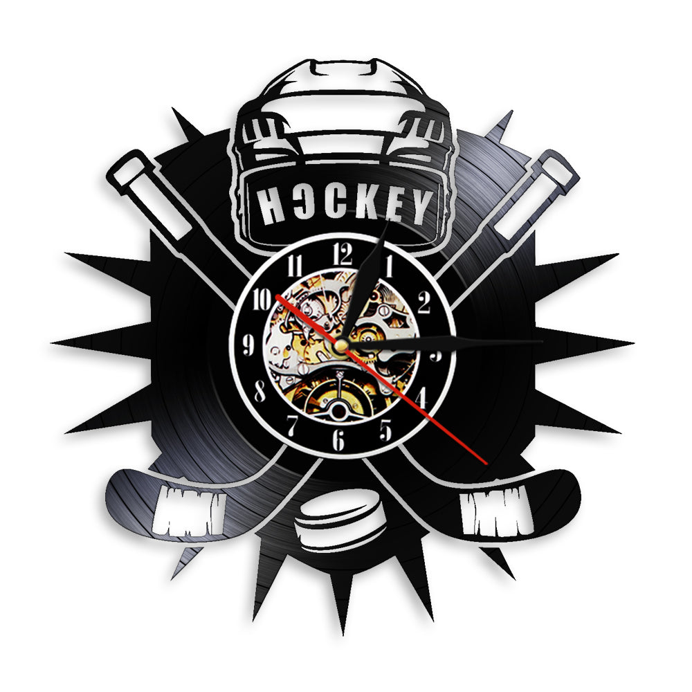 Hockey Vinyl Record Wall Clock
