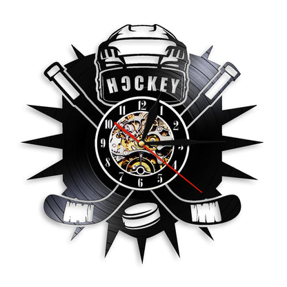 Hockey Vinyl Record Wall Clock