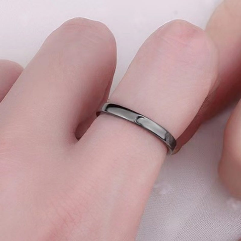 Sun Moon Pattern Adjustable Men's Couple Ring (1/2 pcs)