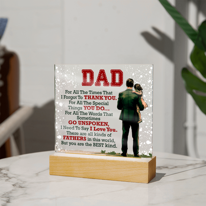 Thank You Dad - Acrylic Square