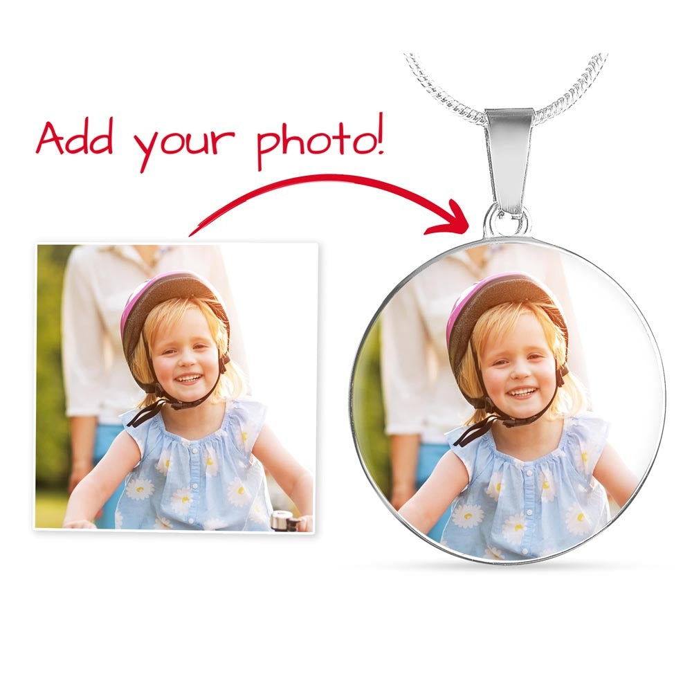 Circle Pendant Necklace with Optional Custom Engraving
