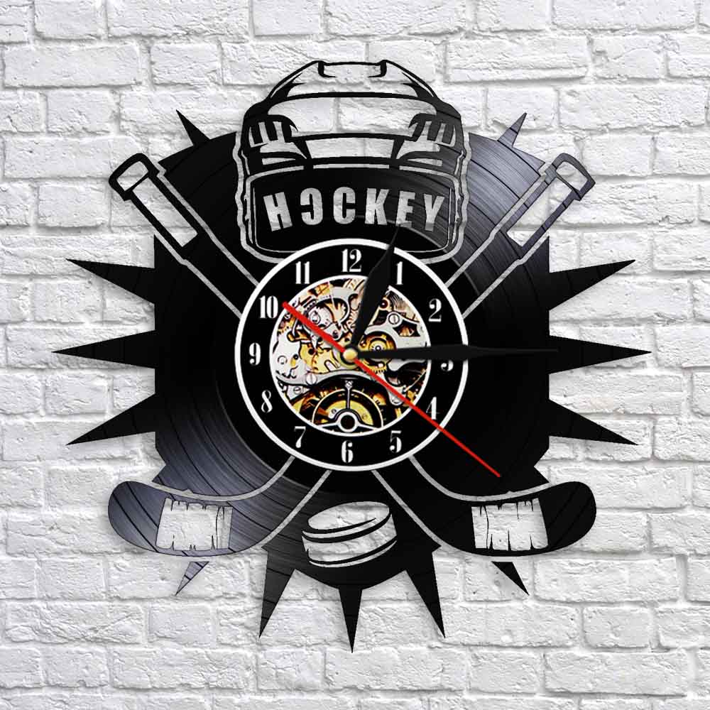 Hockey Vinyl Record Wall Clock