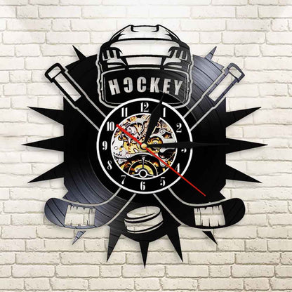 Hockey Vinyl Record Wall Clock